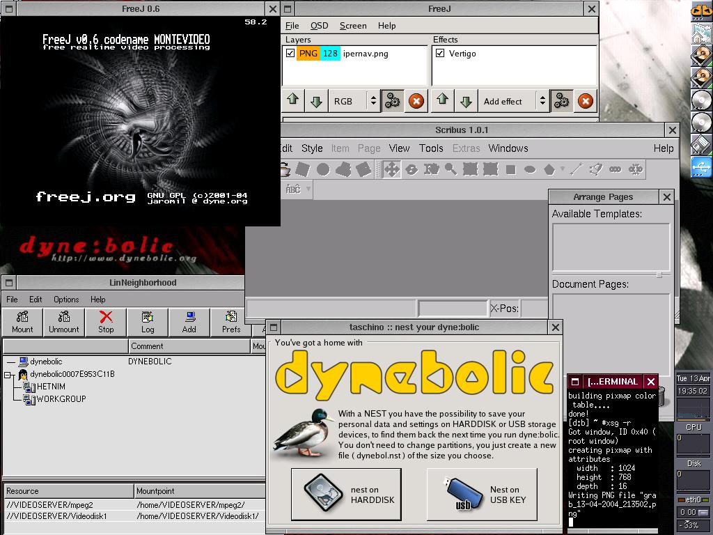 dynebolic v1 screenshot